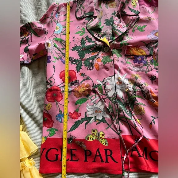 Gucci pink silk lounge blouse - Picture 4 of 8